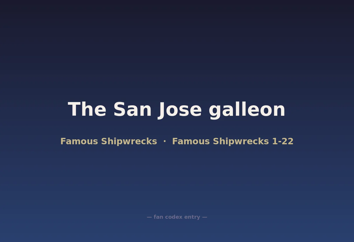 The San Jose galleon